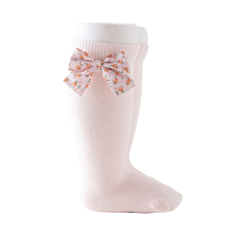 Baby Unisex Solid Color Bow Print Accessories Socks
