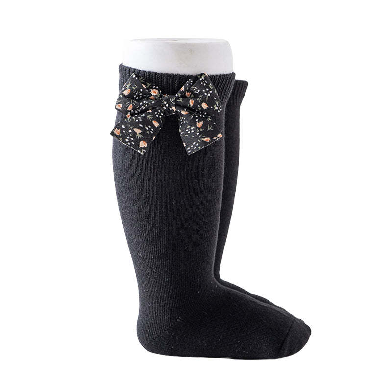 Baby Unisex Solid Color Bow Print Accessories Socks