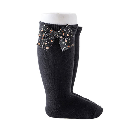Baby Unisex Solid Color Bow Print Accessories Socks