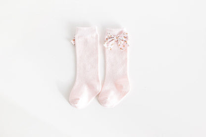 Baby Unisex Solid Color Bow Print Accessories Socks