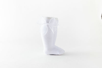 Baby Kid Girls Solid Color Bow Accessories Socks