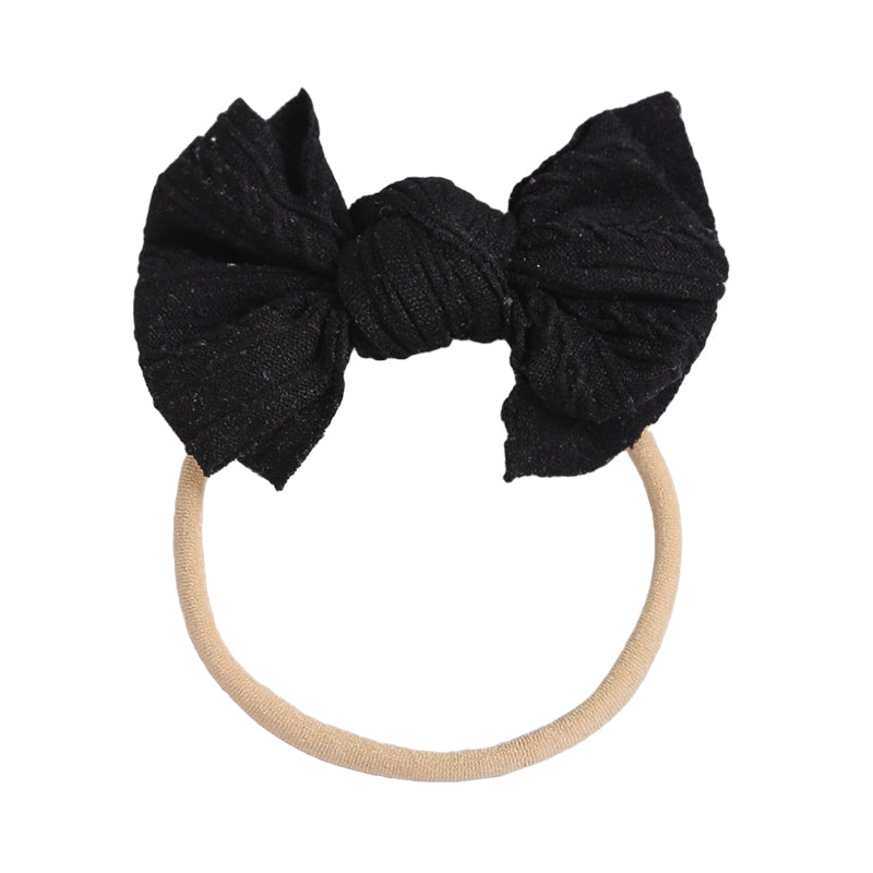 Baby Kid Girls Solid Color Bow Headwear