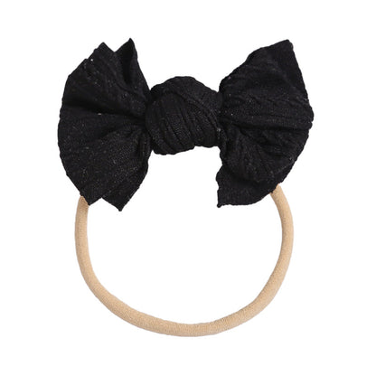 Baby Kid Girls Solid Color Bow Headwear