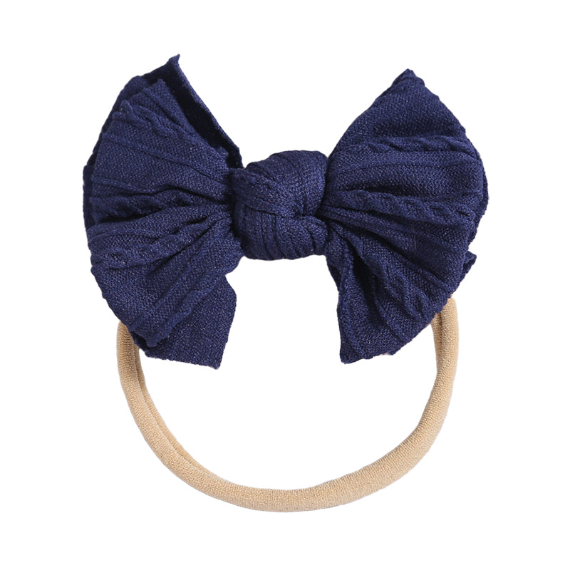 Baby Kid Girls Solid Color Bow Headwear