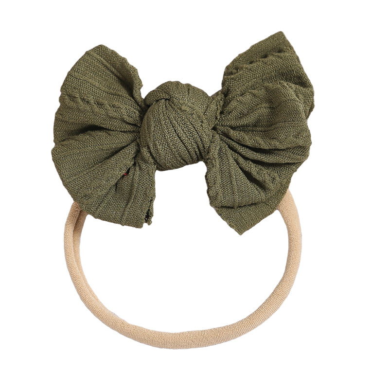 Baby Kid Girls Solid Color Bow Headwear