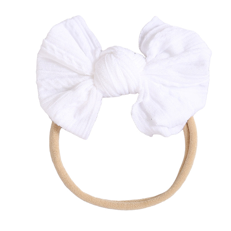 Baby Kid Girls Solid Color Bow Headwear