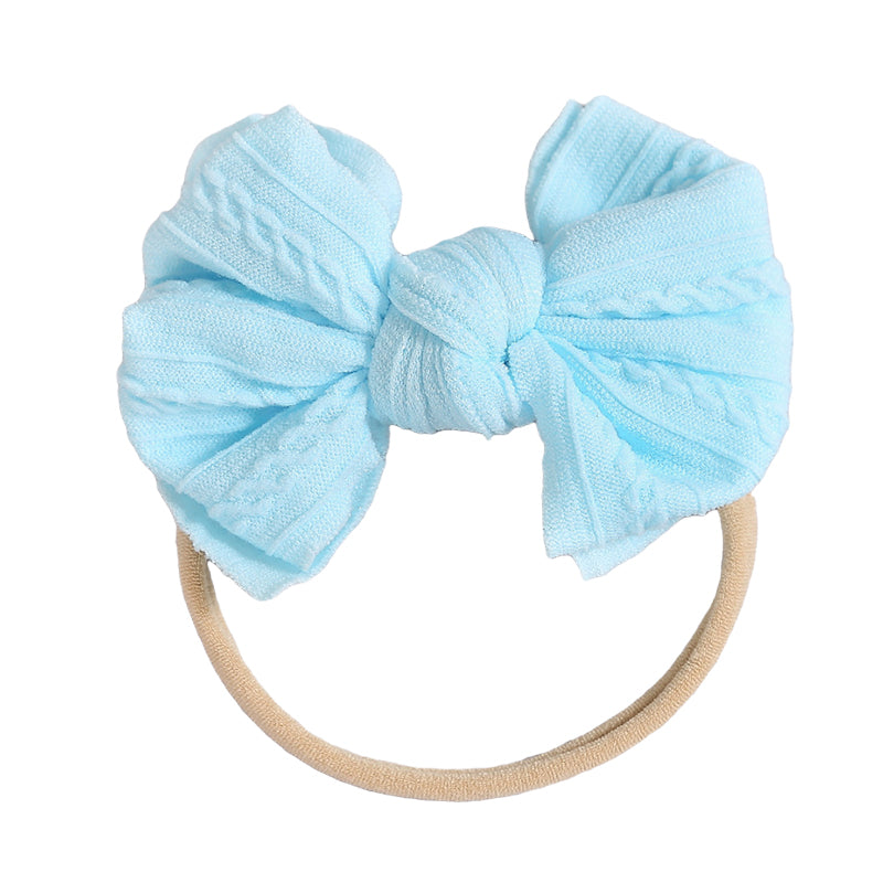 Baby Kid Girls Solid Color Bow Headwear