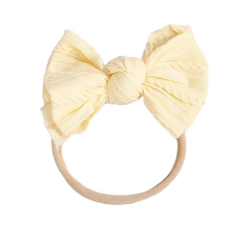Baby Kid Girls Solid Color Bow Headwear