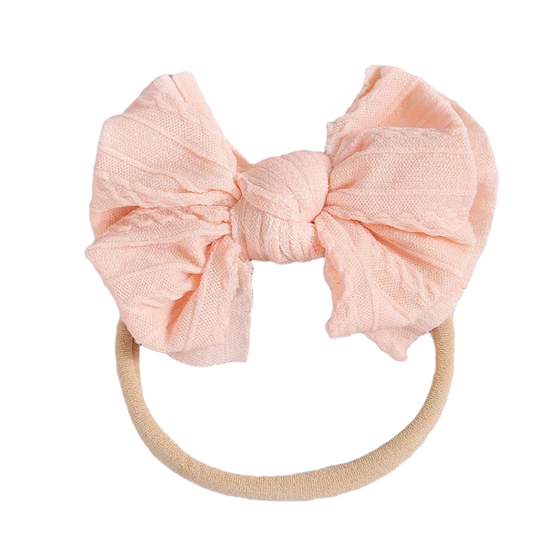 Baby Kid Girls Solid Color Bow Headwear