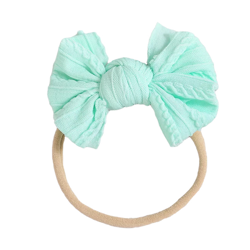 Baby Kid Girls Solid Color Bow Headwear