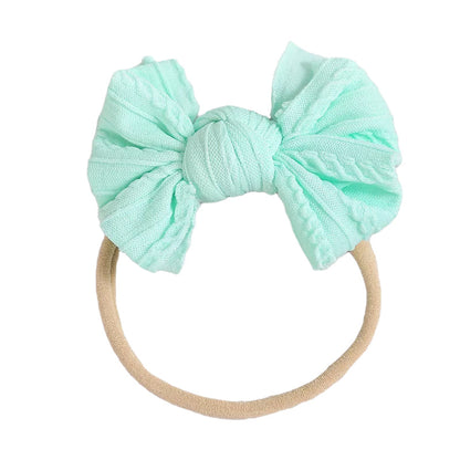 Baby Kid Girls Solid Color Bow Headwear