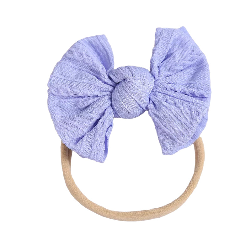 Baby Kid Girls Solid Color Bow Headwear