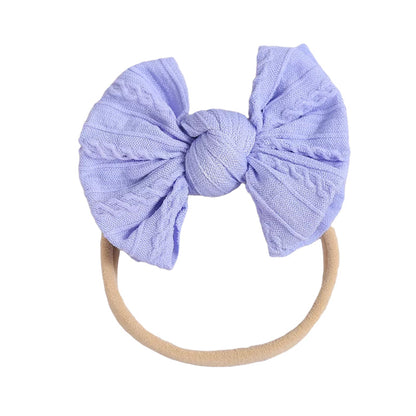 Baby Kid Girls Solid Color Bow Headwear