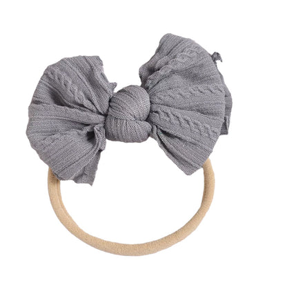 Baby Kid Girls Solid Color Bow Headwear