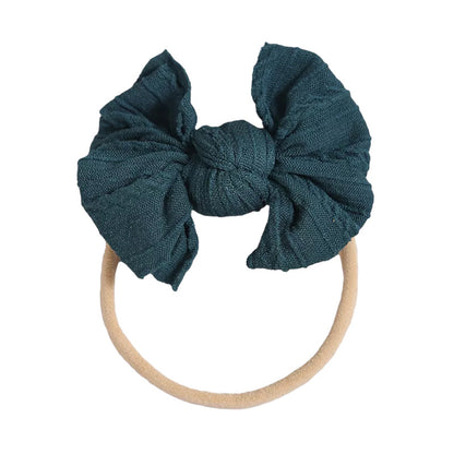 Baby Kid Girls Solid Color Bow Headwear