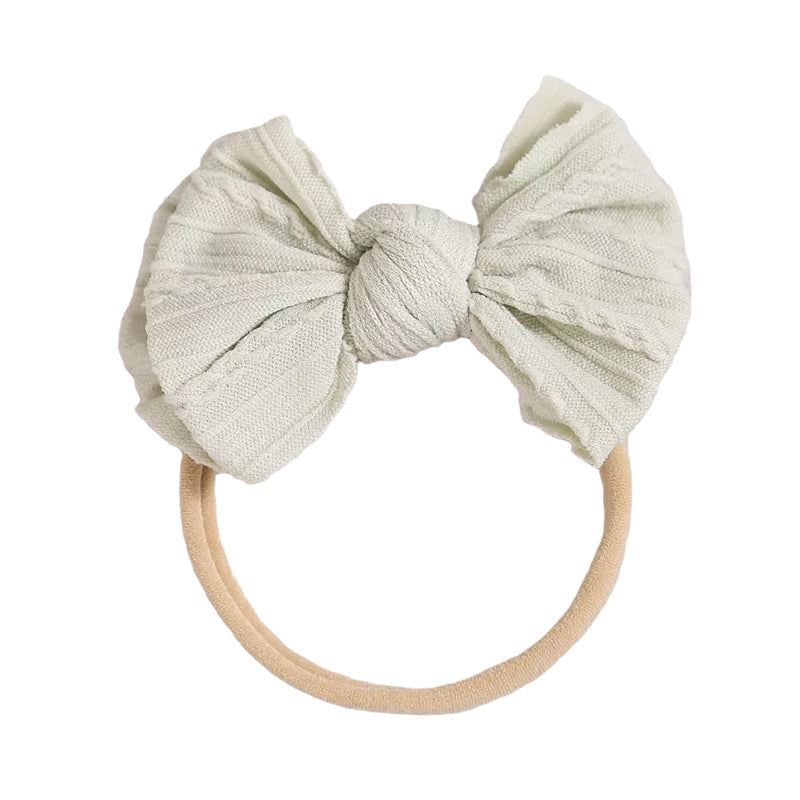 Baby Kid Girls Solid Color Bow Headwear