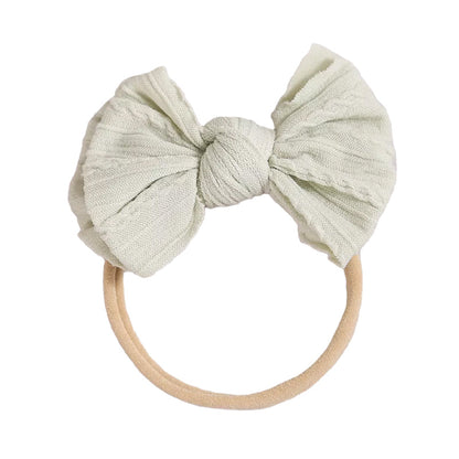 Baby Kid Girls Solid Color Bow Headwear