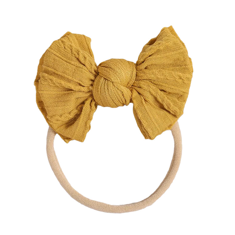 Baby Kid Girls Solid Color Bow Headwear