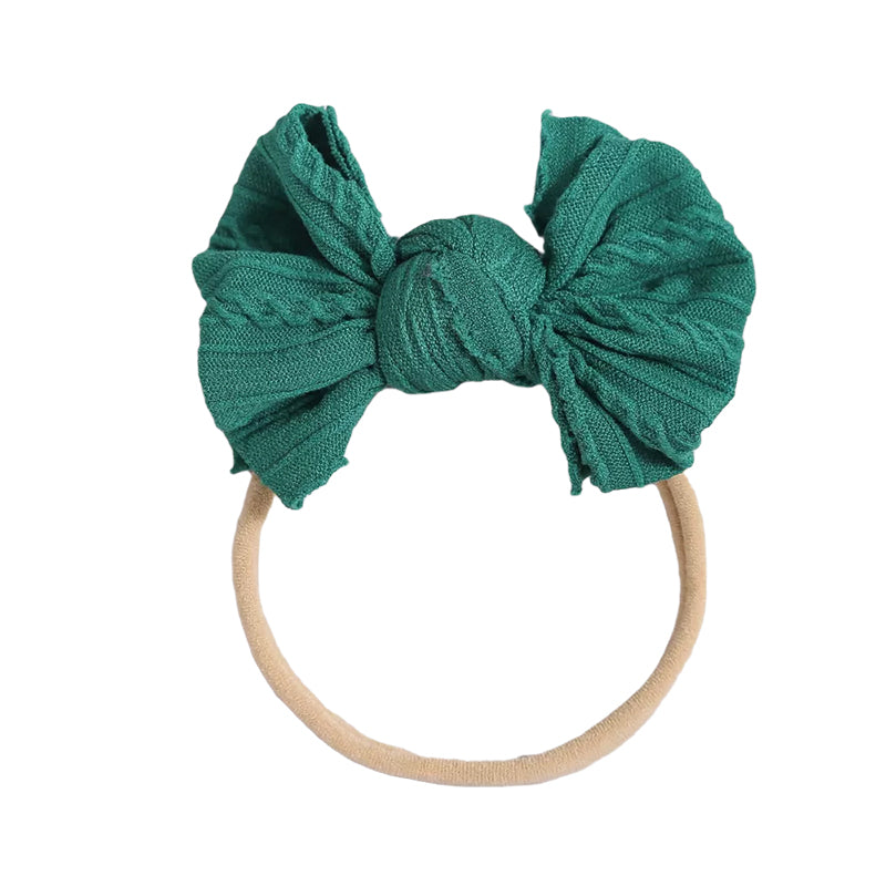 Baby Kid Girls Solid Color Bow Headwear