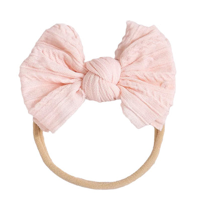 Baby Kid Girls Solid Color Bow Headwear
