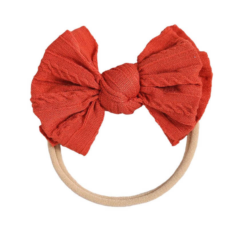 Baby Kid Girls Solid Color Bow Headwear