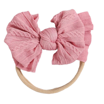 Baby Kid Girls Solid Color Bow Headwear