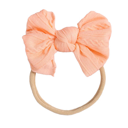 Baby Kid Girls Solid Color Bow Headwear
