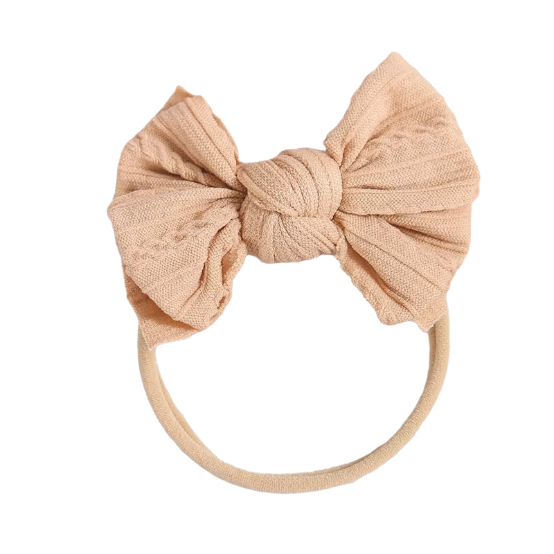 Baby Kid Girls Solid Color Bow Headwear
