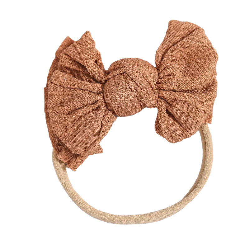 Baby Kid Girls Solid Color Bow Headwear