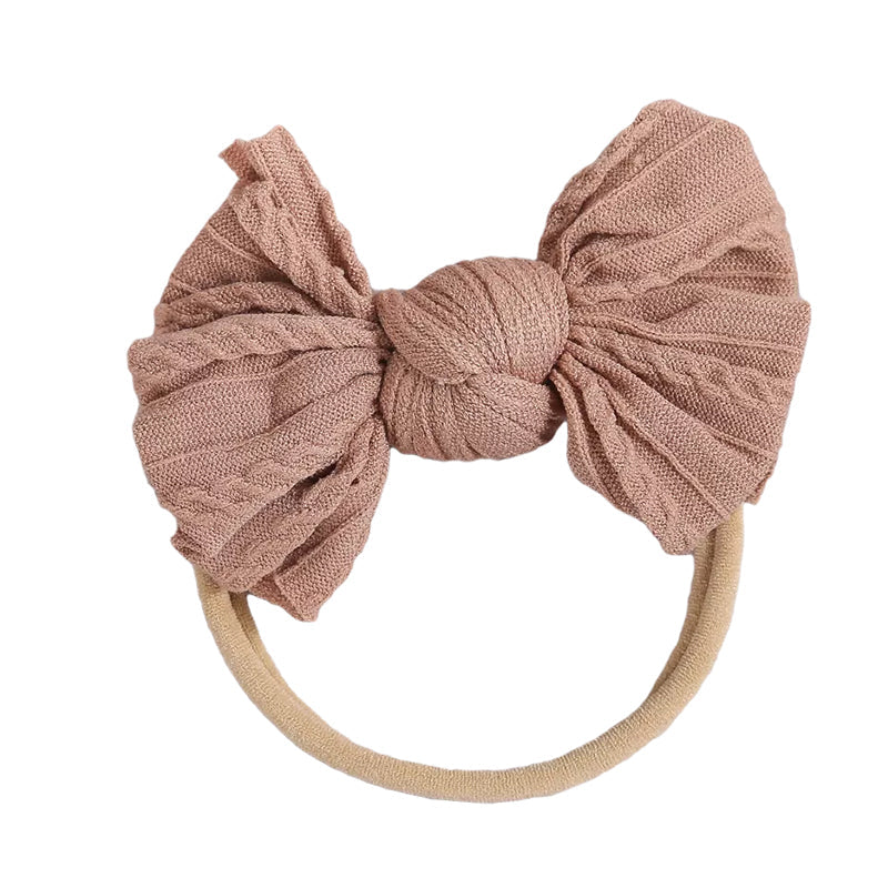 Baby Kid Girls Solid Color Bow Headwear
