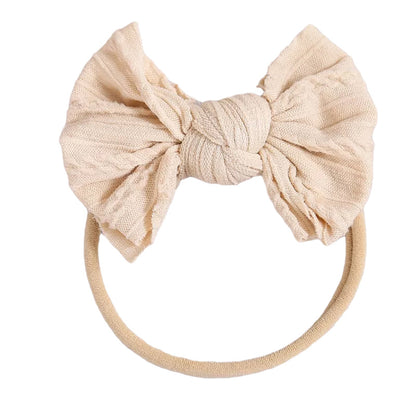 Baby Kid Girls Solid Color Bow Headwear