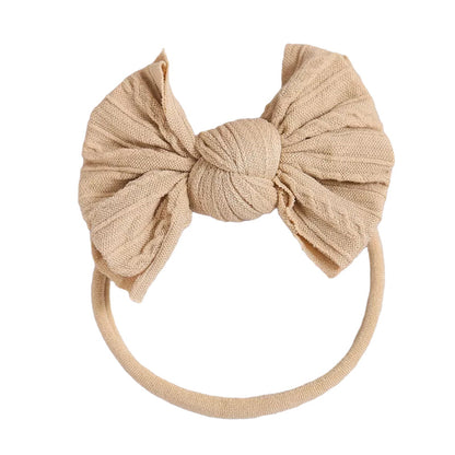 Baby Kid Girls Solid Color Bow Headwear
