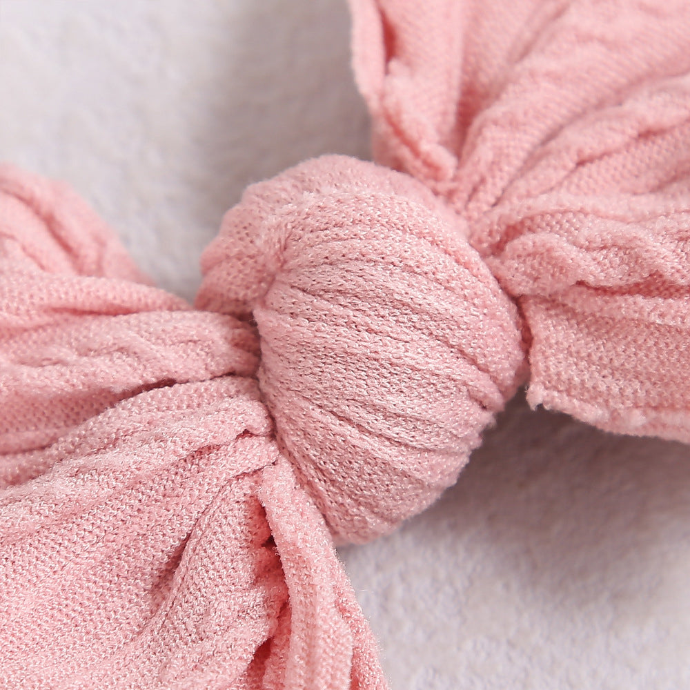 Baby Kid Girls Solid Color Bow Headwear