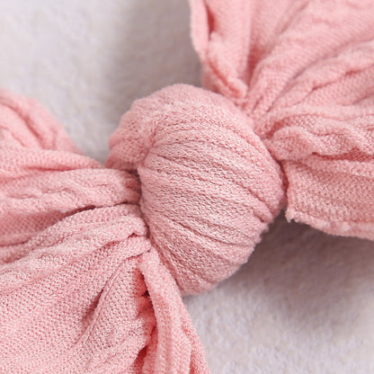 Baby Kid Girls Solid Color Bow Headwear