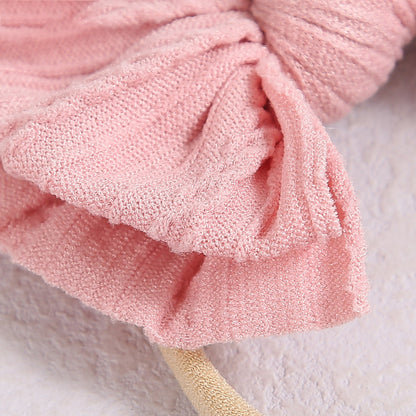 Baby Kid Girls Solid Color Bow Headwear