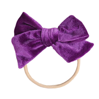 Baby Kid Girls Solid Color Bow Headwear Wholesale 220302121