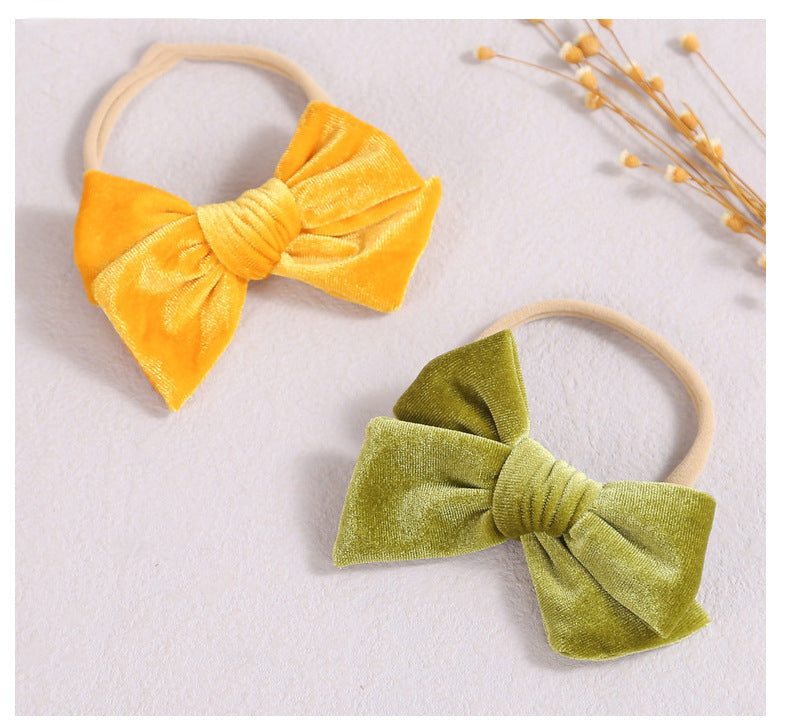 Baby Kid Girls Solid Color Bow Headwear Wholesale 220302121