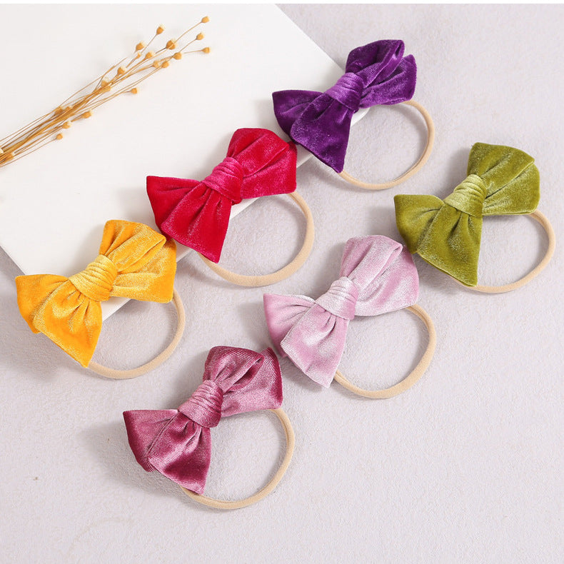 Baby Kid Girls Solid Color Bow Headwear Wholesale 220302121