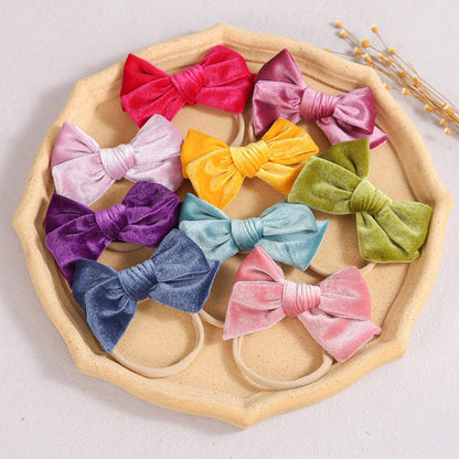 Baby Kid Girls Solid Color Bow Headwear Wholesale 220302121