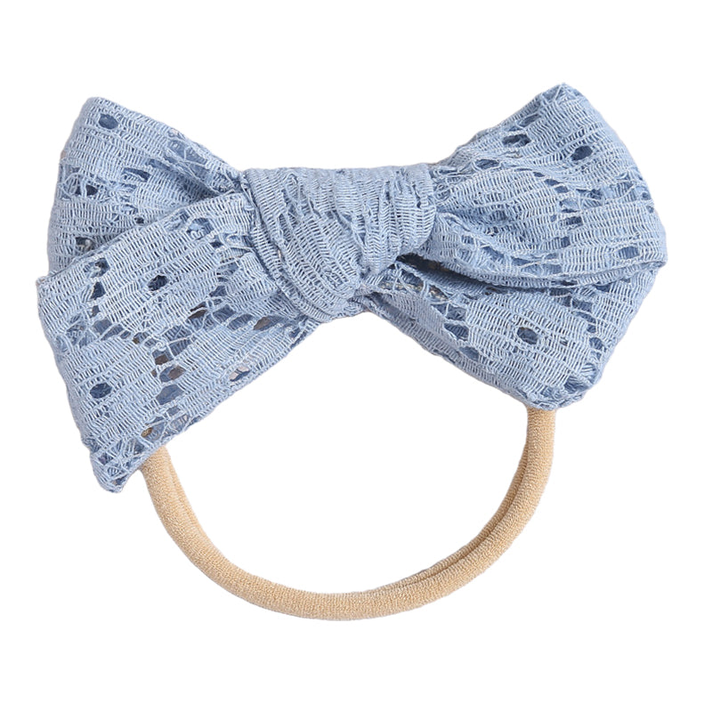 Baby Kid Girls Solid Color Bow Headwear