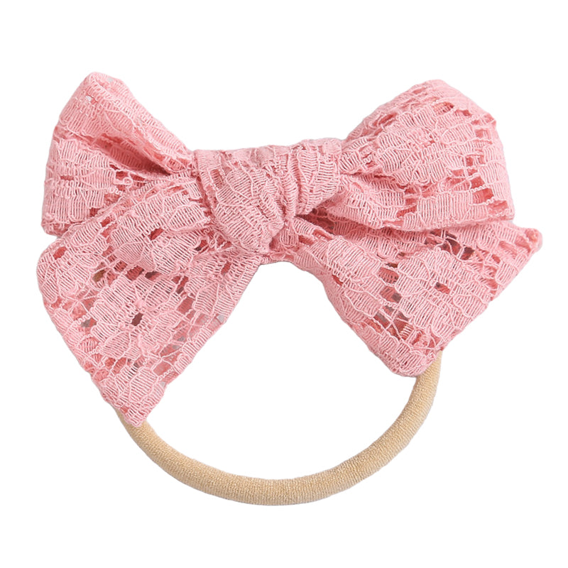 Baby Kid Girls Solid Color Bow Headwear