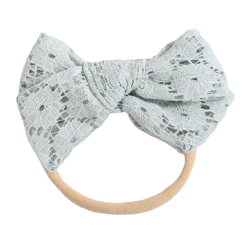 Baby Kid Girls Solid Color Bow Headwear