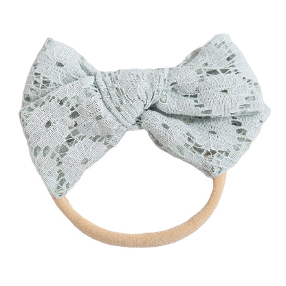 Baby Kid Girls Solid Color Bow Headwear