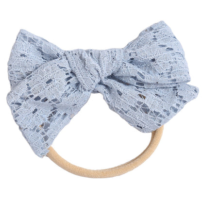 Baby Kid Girls Solid Color Bow Headwear
