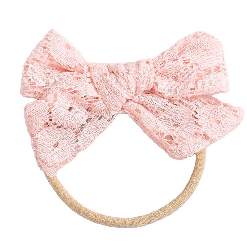Baby Kid Girls Solid Color Bow Headwear