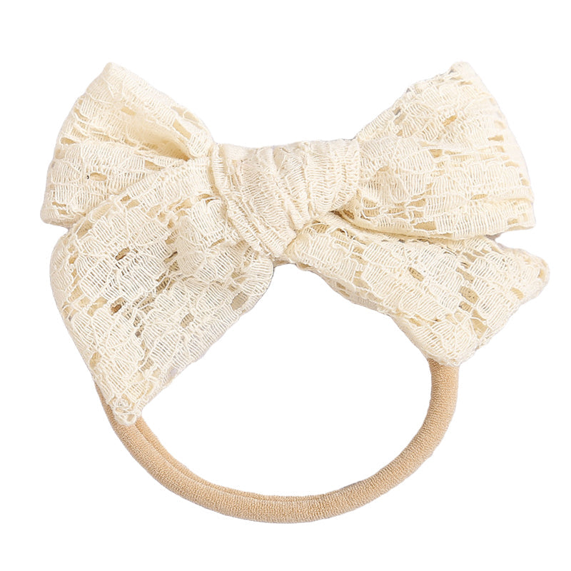 Baby Kid Girls Solid Color Bow Headwear