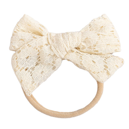 Baby Kid Girls Solid Color Bow Headwear