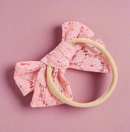 Baby Kid Girls Solid Color Bow Headwear