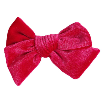 Girls Solid Color Bow Accessories Headwear
