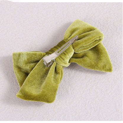 Girls Solid Color Bow Accessories Headwear